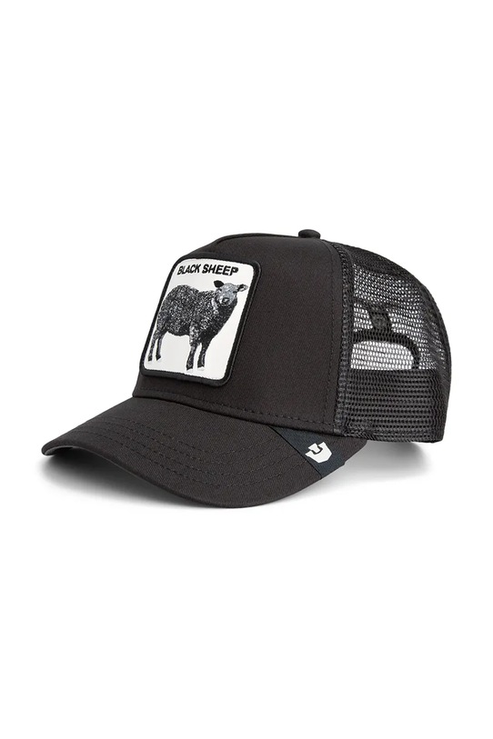 Goorin Bros czapka z daszkiem z dodatkiem bawełny Black Sheep Trucker aplikacja czarny 101.2457