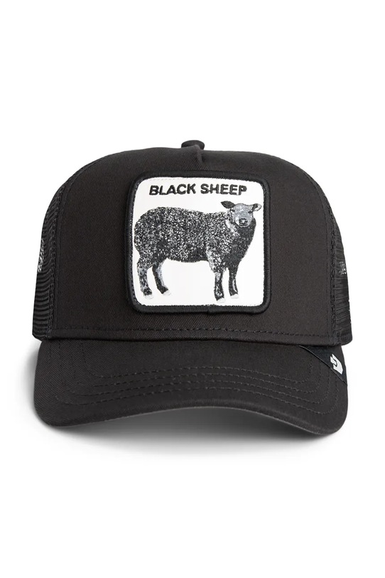 Goorin Bros czapka z daszkiem z dodatkiem bawełny Black Sheep Trucker 101.2457 czarny AA00