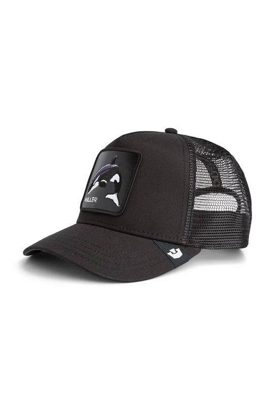 Goorin Bros czapka z daszkiem z dodatkiem bawełny Killer Trucker aplikacja czarny 101.2534