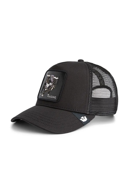 Goorin Bros czapka z daszkiem z dodatkiem bawełny Raging Trucker aplikacja czarny 101.2535