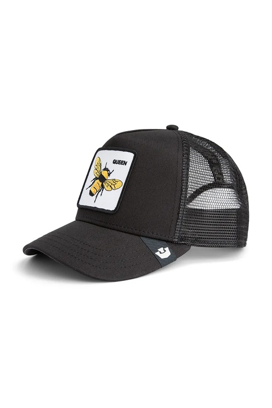Goorin Bros czapka z daszkiem z dodatkiem bawełny Queen Trucker aplikacja czarny 101.2537