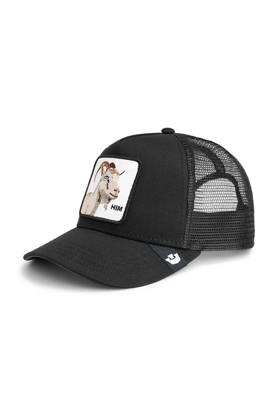 Goorin Bros czapka z daszkiem z dodatkiem bawełny Him Trucker aplikacja czarny 101.2456