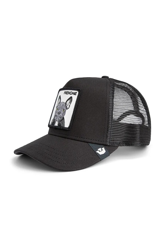 Goorin Bros czapka z daszkiem z dodatkiem bawełny Frenchie Trucker aplikacja czarny 101.2536