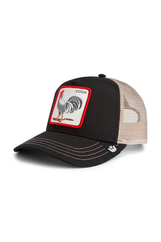 Goorin Bros czapka z daszkiem z dodatkiem bawełny Rooster Trucker aplikacja czarny 101.2458
