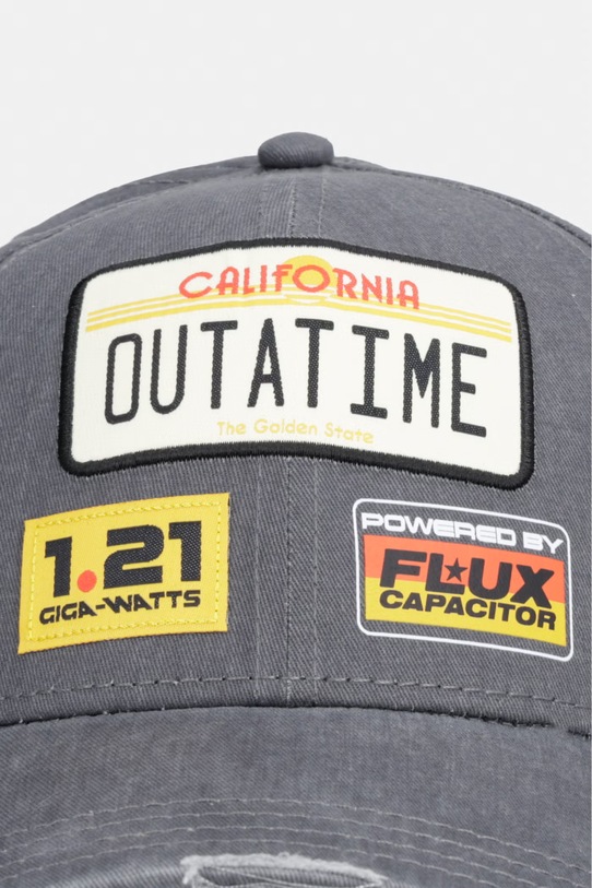 Capslab šiltovka bavlnená Baseball x back to the future CL.BTF1.1.PCB.OUTB sivá AA00