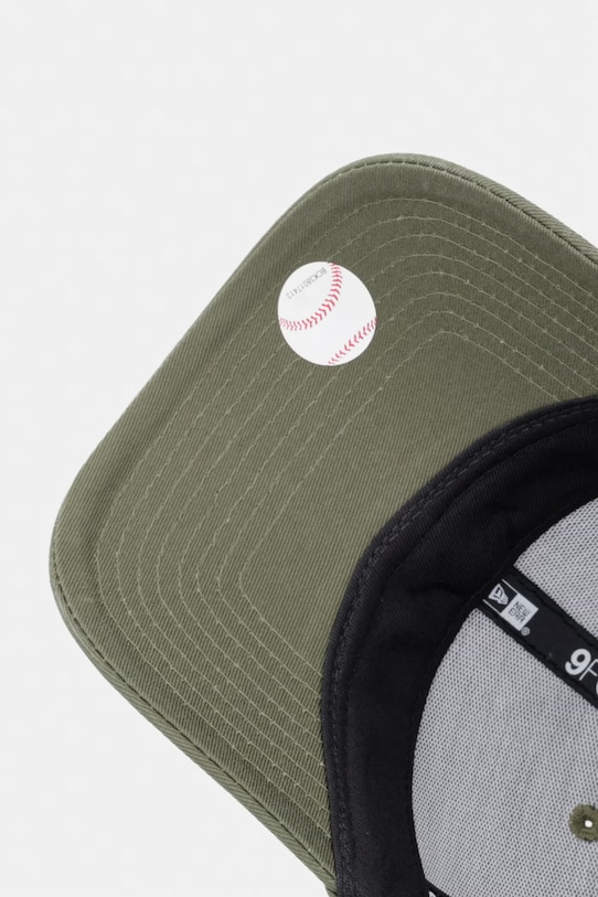 New Era czapka baseballowa bawełniana OUTLINE 9FORTY® zielony 60675521