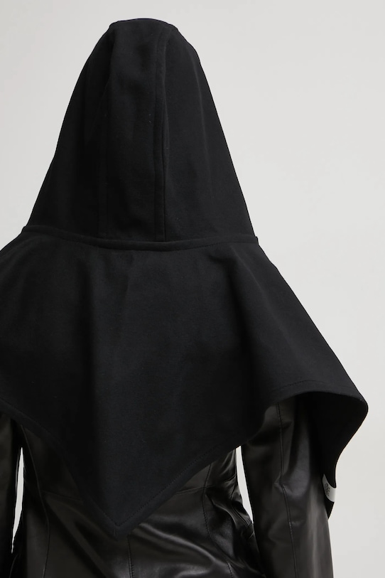 Ruslan Baginskiy kaptur wełniany HOD033.W.FLT czarny