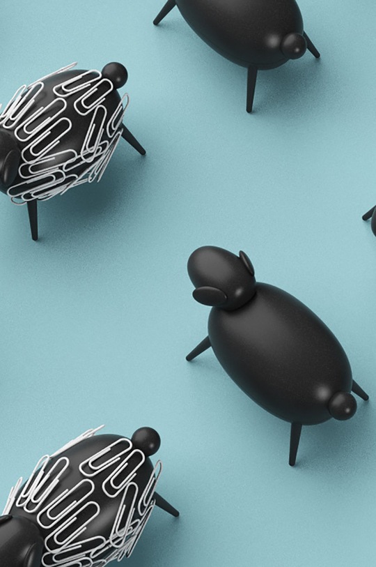 Allocacoc magnetyczna owca na spinacze DH0028/SHEEPI czarny