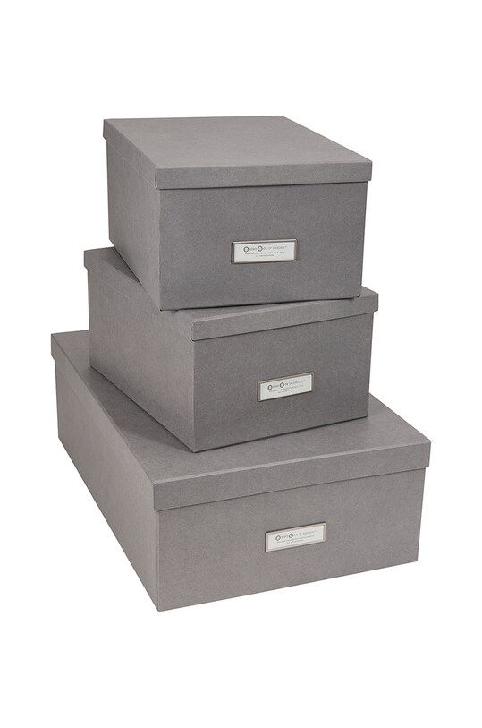 Bigso Box of Sweden set de cutii de depozitare Inge (3-pack) 811354141 gri AA00