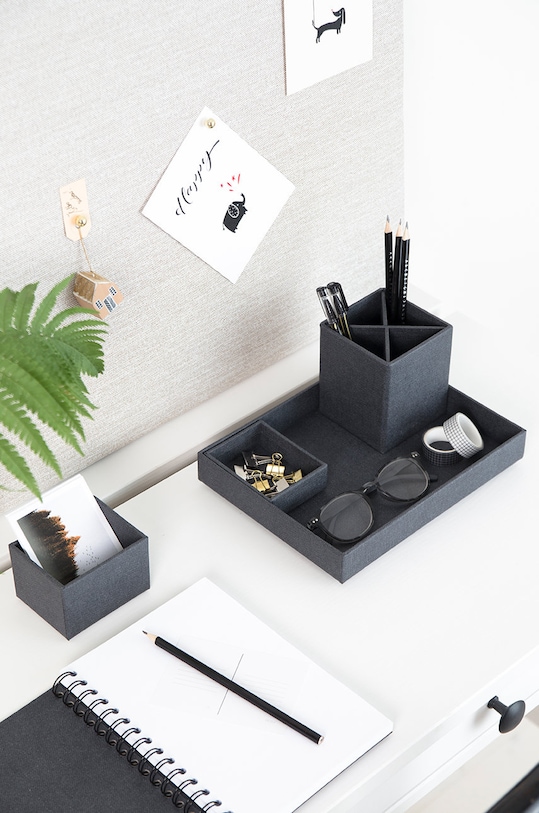 Bigso Box of Sweden organizer na biurko Lena (4-pack) 7974C6801 czarny