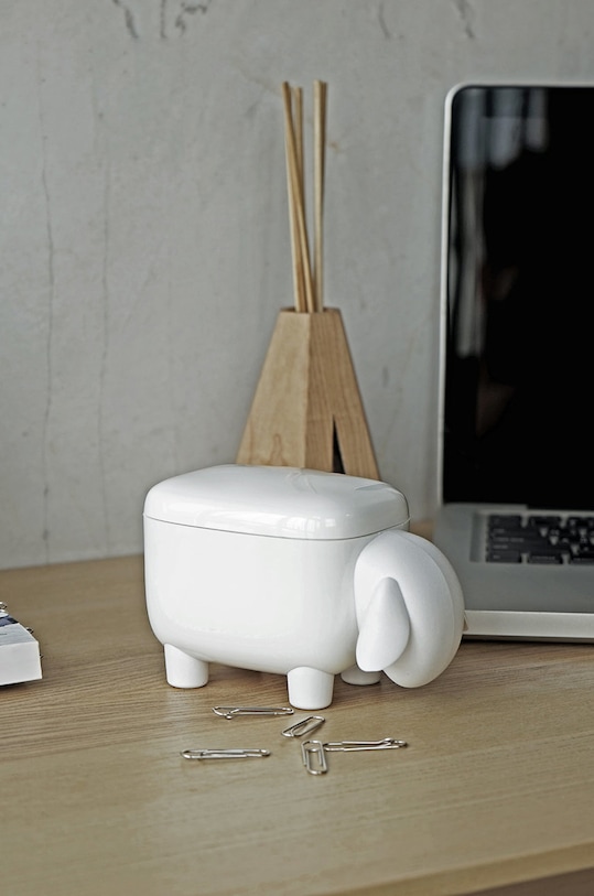 Qualy pojemnik na spinacze biurowe 10259.WH.WH biały AA00