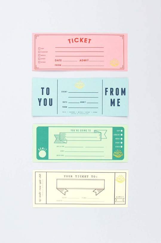 Lifestyle Luckies of London bloczek biletów Blank Ticket Book SK.BOOKTICKET1 multicolor