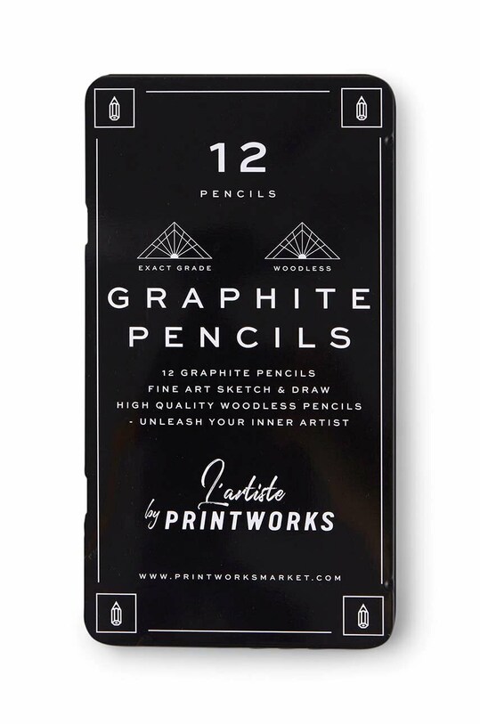 Printworks ceruzakészlet tokban Graphite 12 db többszínű PW00566