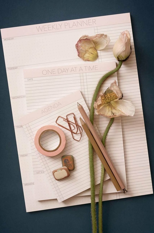 Lifestyle Vissevasse planer tygodniowy One Day At A Time F.2016.020.A5 multicolor