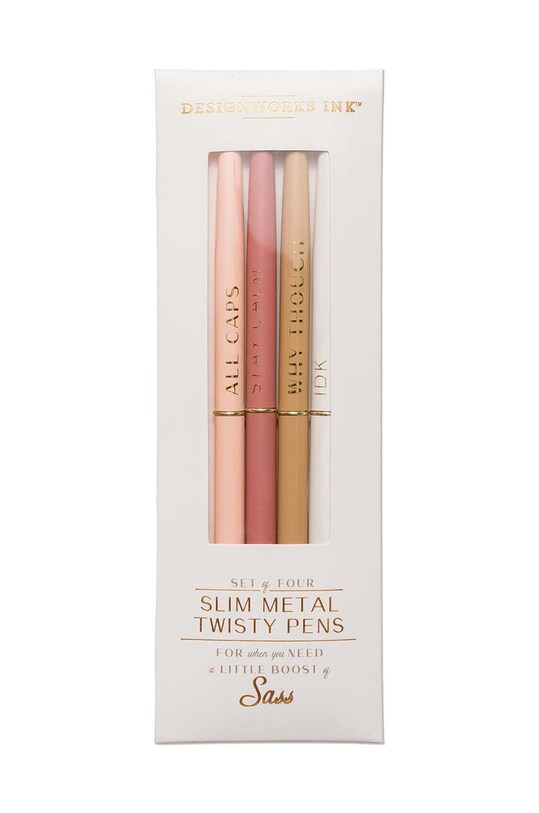 Σετ στυλό Designworks Ink Twisty Slim Metal Pens 3-pack πολύχρωμο DPSM.2024EU