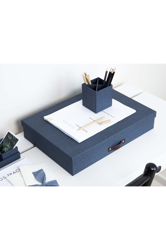 Ящик для хранения Bigso Box of Sweden тёмно-синий 9341C3849LEA648