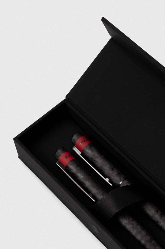 HUGO BOSS zestaw pióro wieczne i długopis Set Loop Diamond HPBP367A czarny