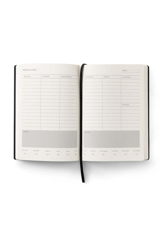 Lifestyle Printworks planificator saptamanal Weekly Planner PW00585 negru