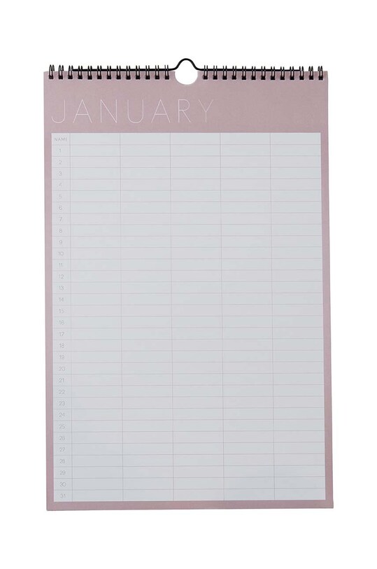 Design Letters planer miesięczny Monthly Planner różowy 70201602LAVENDER