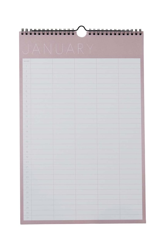 Měsíční plánovač Design Letters Monthly Planner růžová 70201602LAVENDER