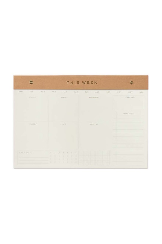 Designworks Ink planer tygodniowy Weekly Notepad Camel beżowy WNP.1002EU