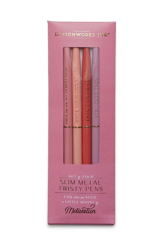 Набір ручок Designworks Ink Twisty Slim Metal Pen Set 4-pack барвистий DPSM.2026EU