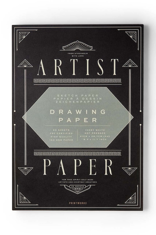 Podložka na kreslenie Printworks Artist Paper A4 viacfarebná PRPW00573