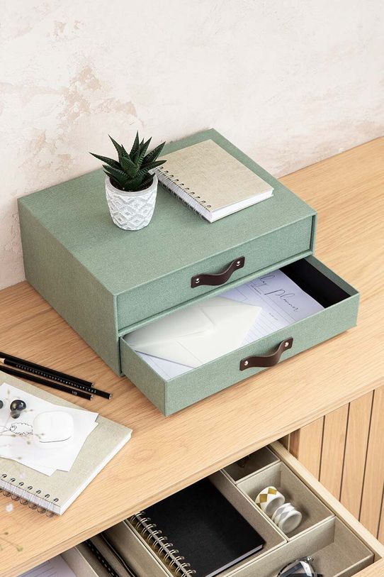 Bigso Box of Sweden organizer pentru documente Birger turcoaz 9431C1649LEA648