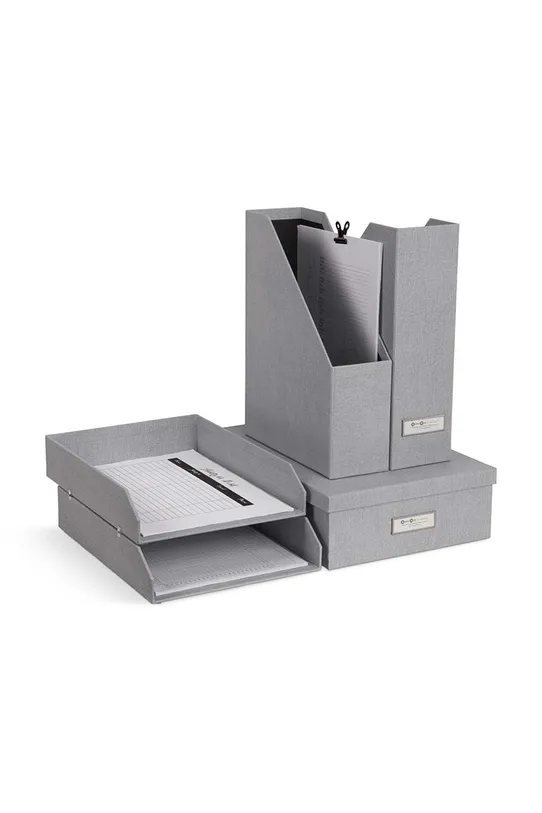 Organizator za dokumente Bigso Box of Sweden Holger 5-pack 4915C6239 siva AA00