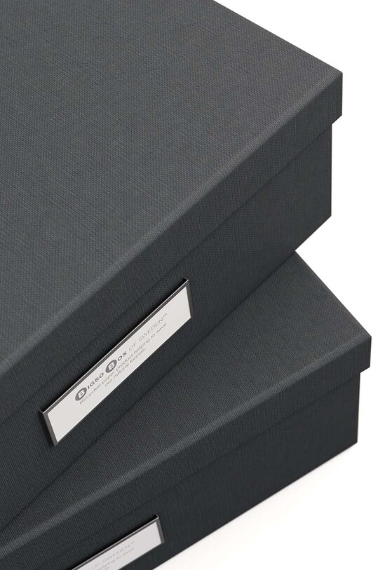 Гостиная и спальня Ящик для хранения Bigso Box of Sweden Rasmus 2 шт 778245641 серый