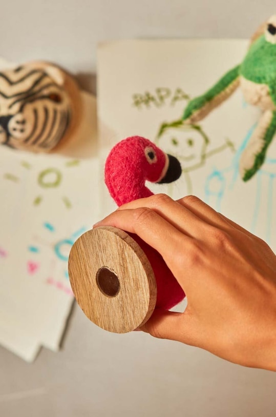 Calma House magnet Flamenco 8 x 6 cm FLAMENCO.IM8.ROS roz AA00