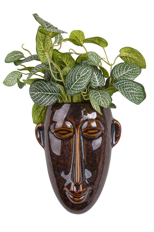 Present Time doniczka ścienna PT3503BR brązowy AA00