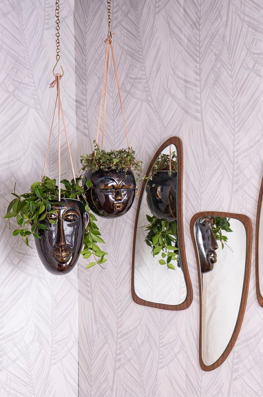 Present Time doniczka wisząca brązowy PT3541BR