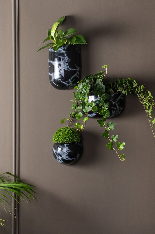 Present Time nástěnný hrnec černá PT3736BK