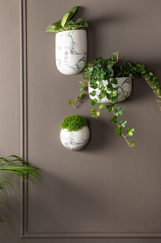 Present Time nástěnný hrnec bílá PT3737WH