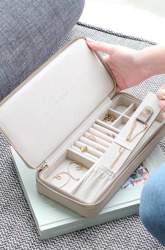 Stackers pudełko podróżne na biżuterię szary 74305