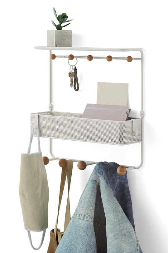 Umbra Настінна вішалка з поличкою білий 1018030.660