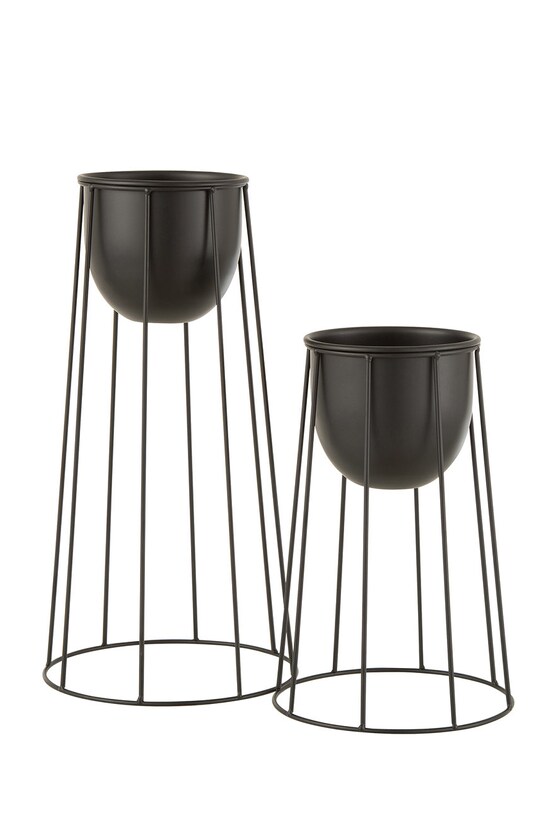 J-Line doniczka 18571 czarny AA00