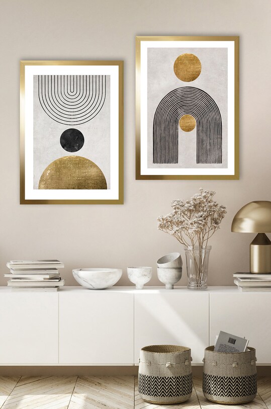 afiș înrămat AN0026 galben AA00