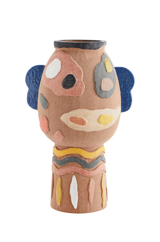 Madam Stoltz Dekoratívna váza E2874.T47P1 žltá AA00