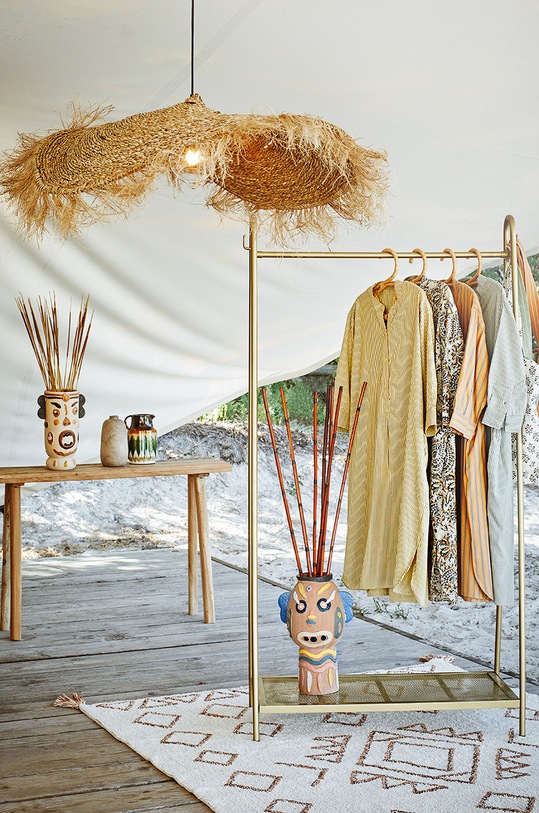 Obývacia izba a spálňa Madam Stoltz Dekoratívna váza E2874.T47P1 žltá