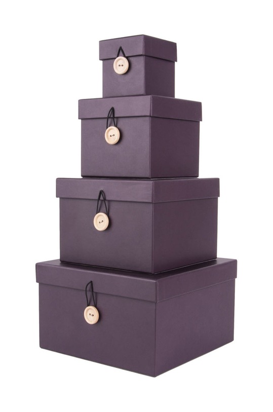 Present Time комплект ящиков для хранения (4-pack) фиолетовой PT3282PU