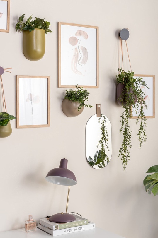 Present Time Nástenný kvetináč PT3382WG sivá