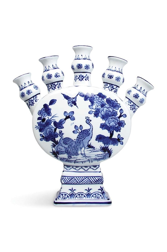 &k amsterdam Vaza decorativa Tulip Peacock alb 1131.06