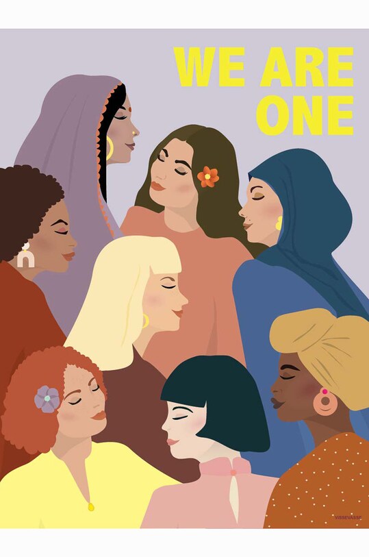 Vissevasse Poster We Are One 30x40 cm multicolor F.2021.097.M