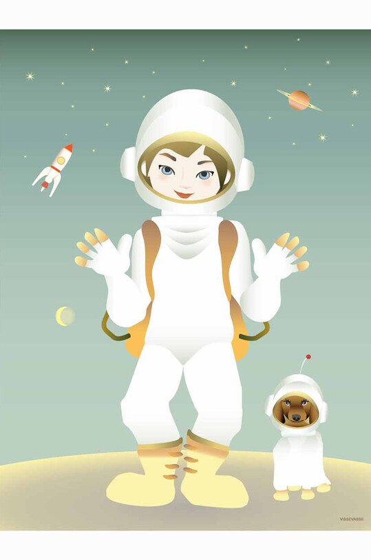 Vissevasse Плакат The Astronaut 50x70 cm барвистий F.2021.004.L