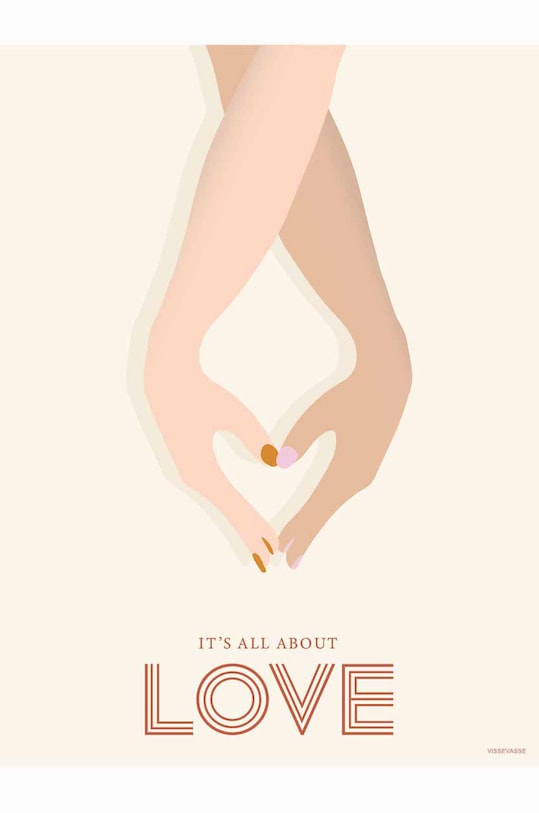 Vissevasse Плакат Its All About Love 30x40 cm барвистий F.2019.034.M