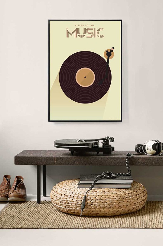 Vissevasse Plakat Listen To Music 50x70 cm F.2019.029.L šarena AA00
