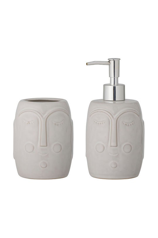 Bloomingville zestaw akcesoriów łazienkowych Niga (2-pack) biały 82054711