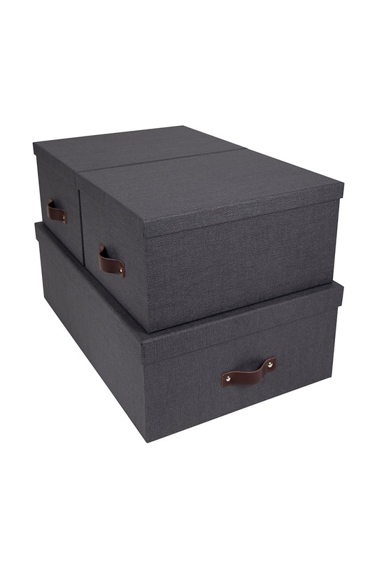 Bigso Box of Sweden set de cutii de depozitare Inge (3-pack) negru 8113C6849LEA648